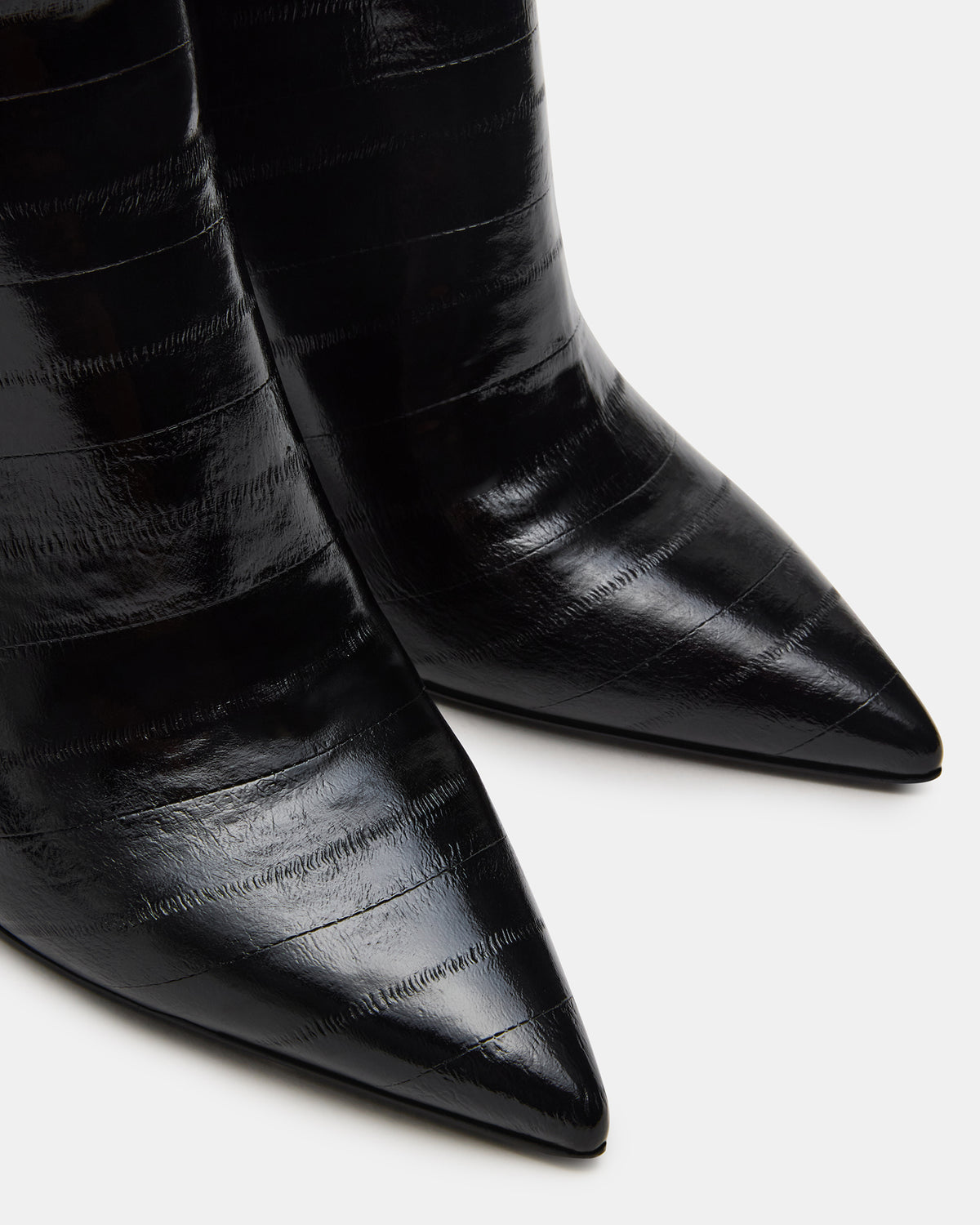 NITRO Black Eel Pointed-Toe Stiletto Heel Knee-High Women's Boots | Steve Madden Everyday