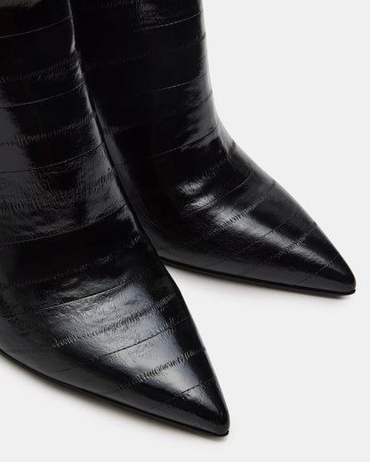 NITRO Black Eel Pointed-Toe Stiletto Heel Knee-High Women's Boots | Steve Madden Everyday