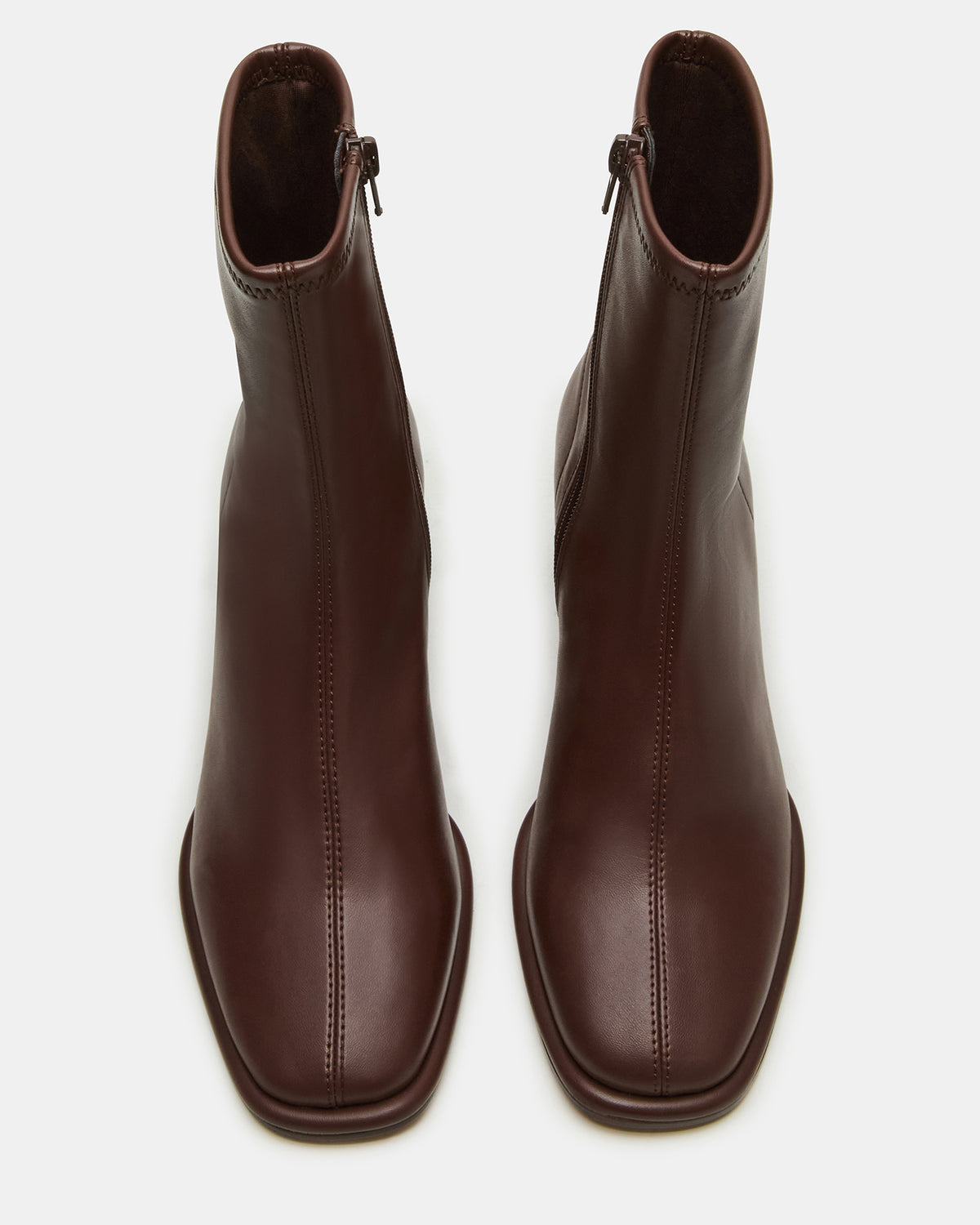 PAMMY Brown Square-Toe Block Heel Women's Ankle Boot | Steve Madden Quality