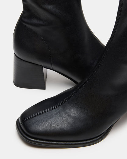 PAMMY Black Square-Toe Block Heel Women's Ankle Boot | Steve Madden Smart Buy