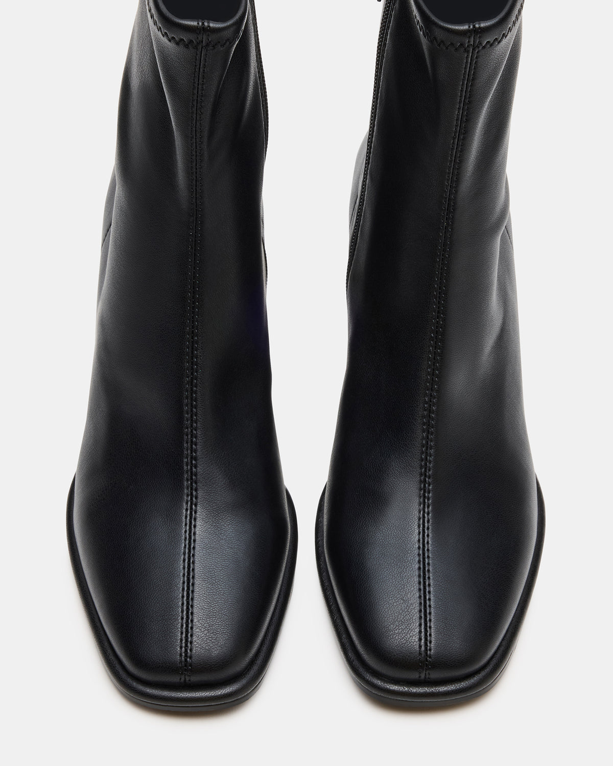PAMMY Black Square-Toe Block Heel Women's Ankle Boot | Steve Madden Smart Buy