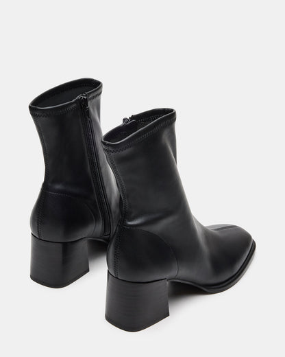 PAMMY Black Square-Toe Block Heel Women's Ankle Boot | Steve Madden Smart Buy