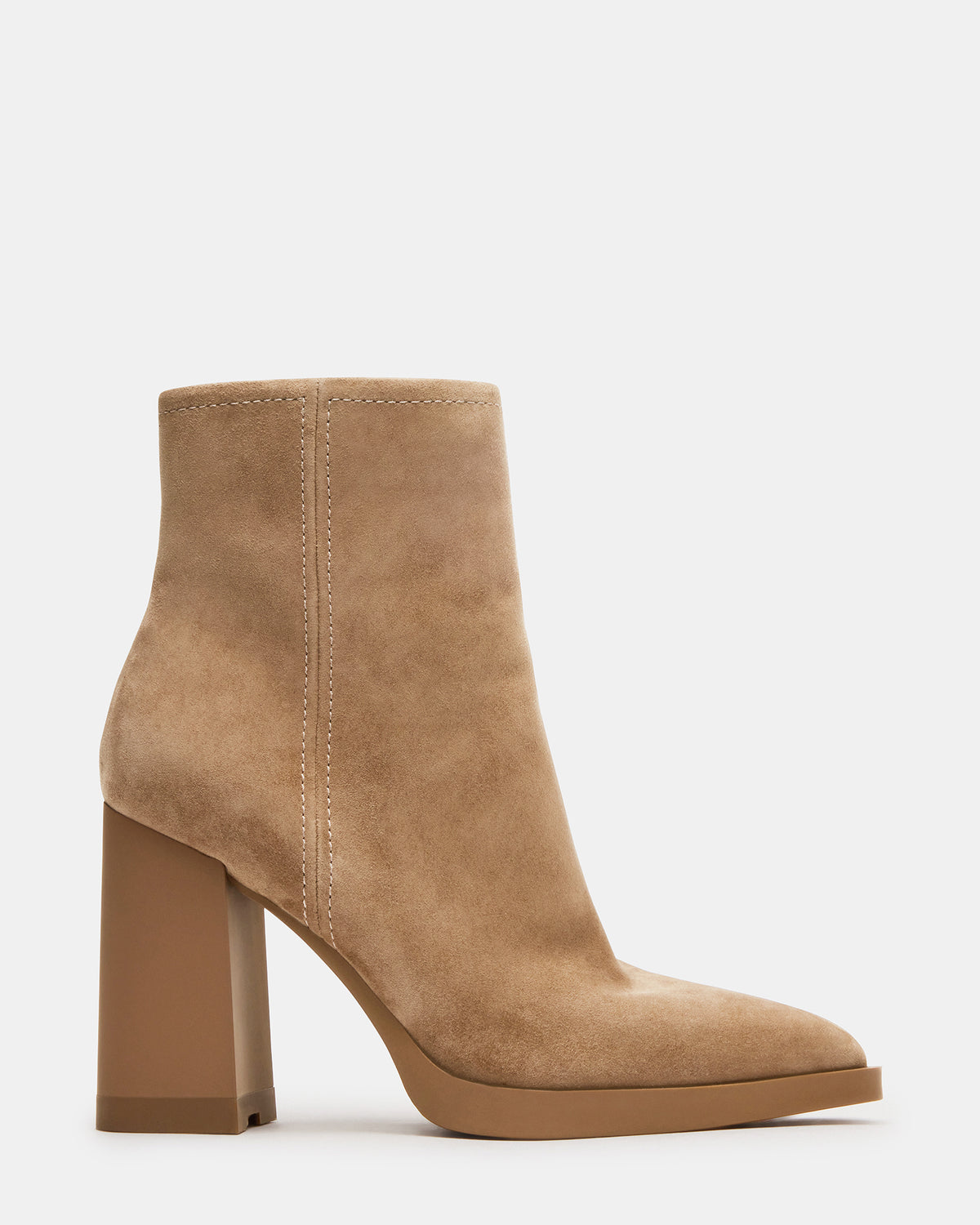 HARDEN Sand Suede Women's Pointed-Toe Ankle Boot | Steve Madden Top Pick