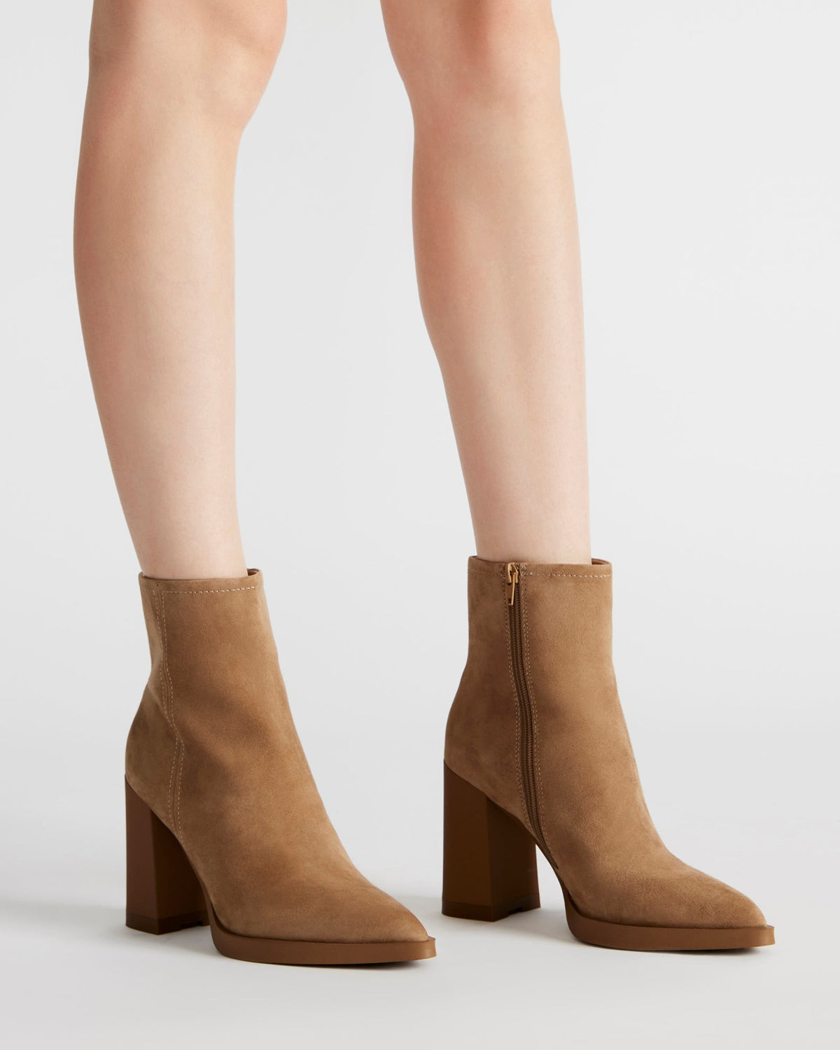 HARDEN Sand Suede Women's Pointed-Toe Ankle Boot | Steve Madden Top Pick