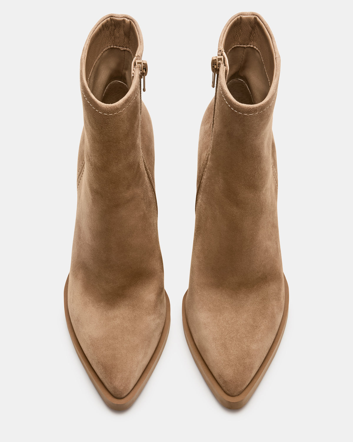 HARDEN Sand Suede Women's Pointed-Toe Ankle Boot | Steve Madden Top Pick
