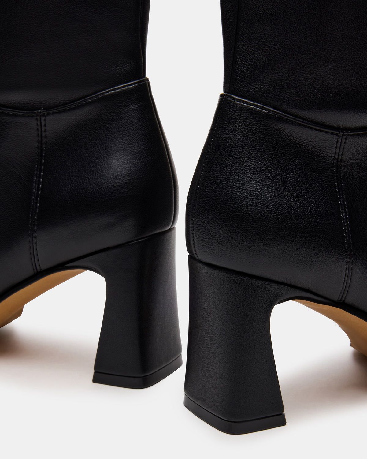 HARP Black Square-Toe Block Heel Women's Ankle Boot | Steve Madden Smart Buy