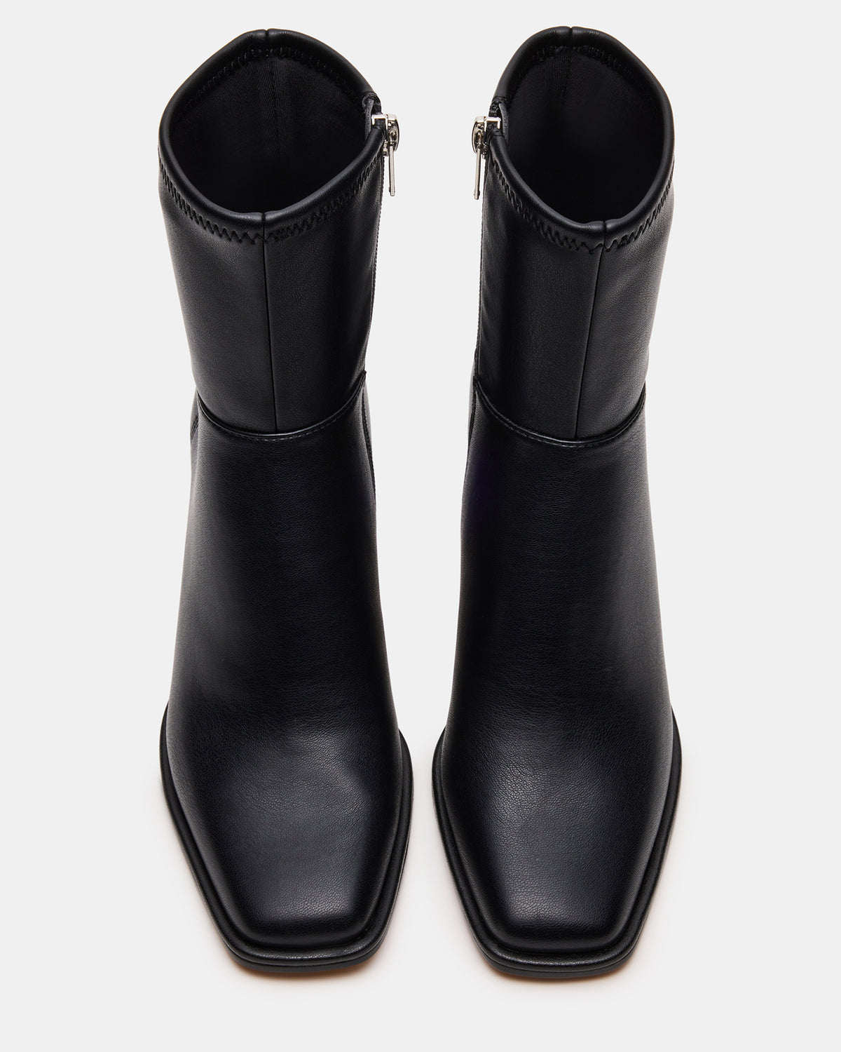 HARP Black Square-Toe Block Heel Women's Ankle Boot | Steve Madden Smart Buy
