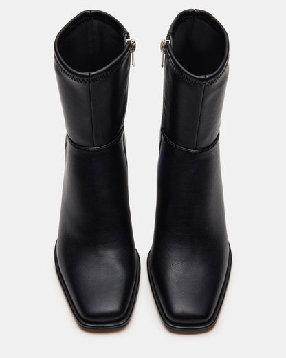 HARP Black Square-Toe Block Heel Women's Ankle Boot | Steve Madden Smart Buy