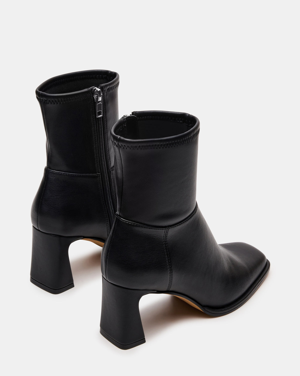 HARP Black Square-Toe Block Heel Women's Ankle Boot | Steve Madden Smart Buy