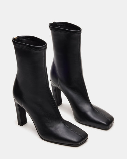 KHELAN Black Square-Toe Heeled Women's Ankle Boot | Steve Madden Signature