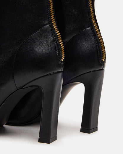 KHELAN Black Square-Toe Heeled Women's Ankle Boot | Steve Madden Signature