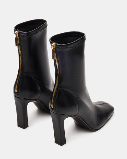 KHELAN Black Square-Toe Heeled Women's Ankle Boot | Steve Madden Signature