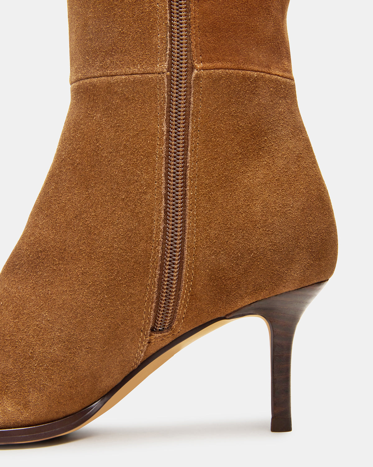 LINGO Chestnut Suede Pointed-Toe Knee-High Women's Boot | Steve Madden Signature
