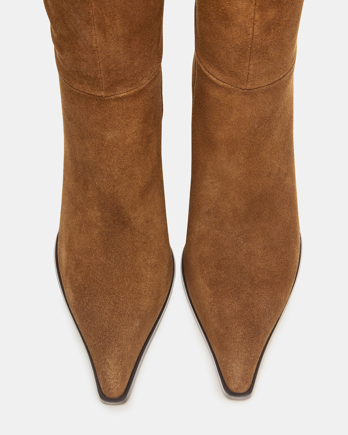 LINGO Chestnut Suede Pointed-Toe Knee-High Women's Boot | Steve Madden Signature