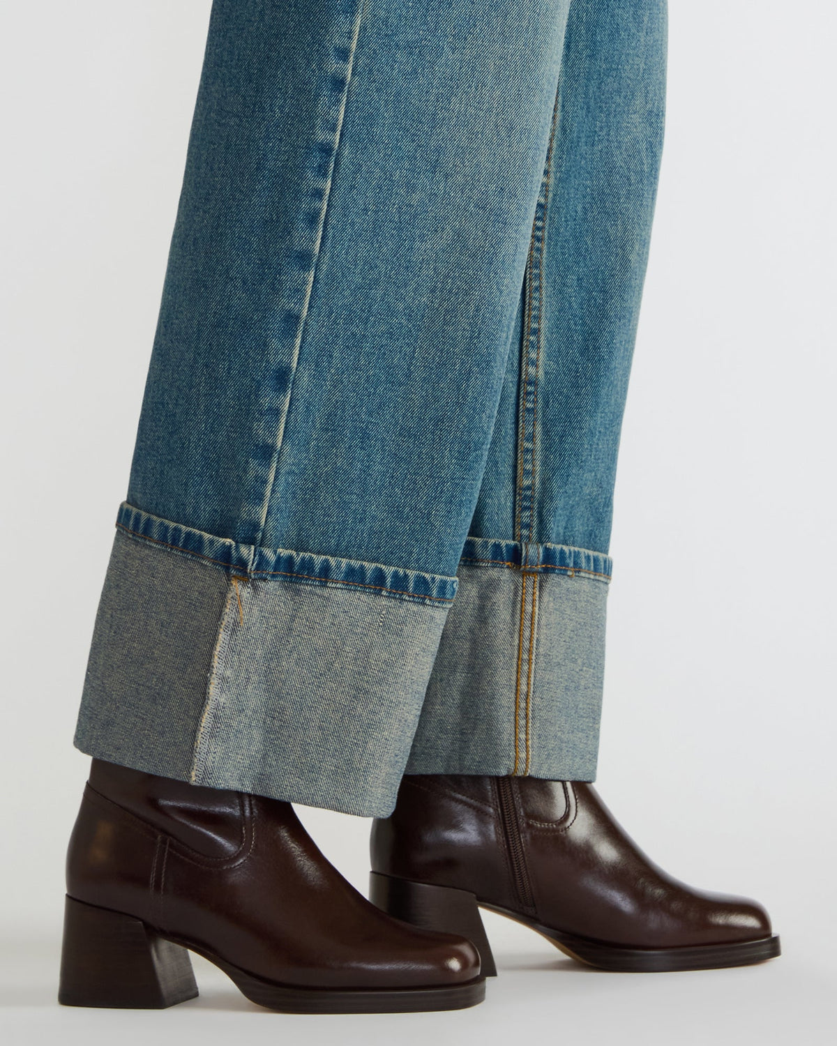 LATCHES Brown Leather Square-Toe Block Heel Women's Ankle Boot | Steve Madden Latest