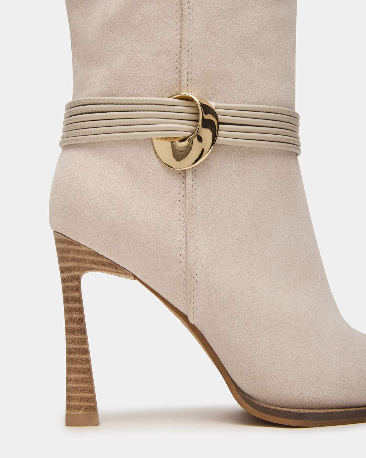 KYNDALL Bone Suede Pointed-Toe Stiletto Heeled Knee-High Women's Boot | Steve Madden Discount