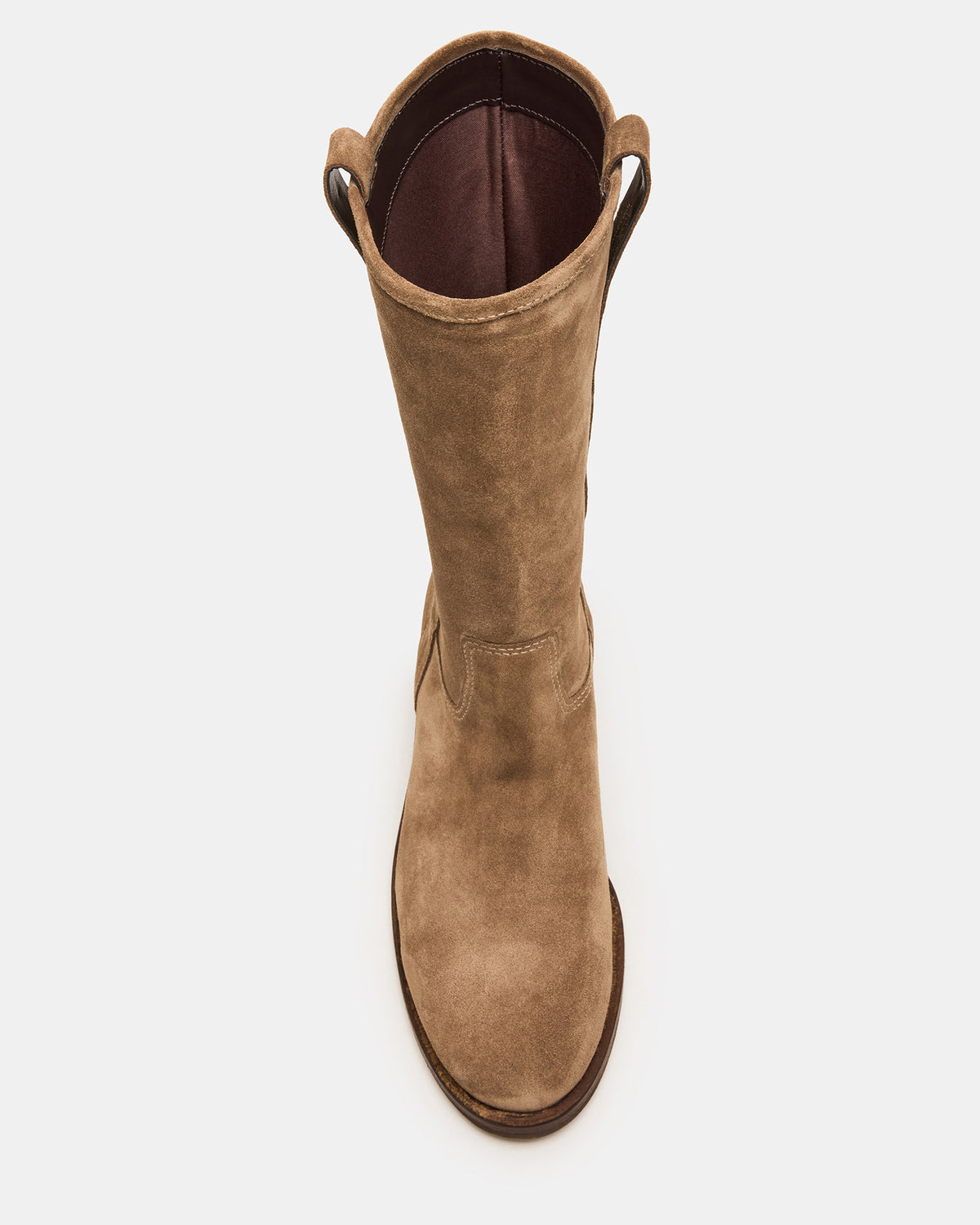 DUNSTER Chestnut Suede Wood Bottom Women's Boot | Steve Madden Special Offer