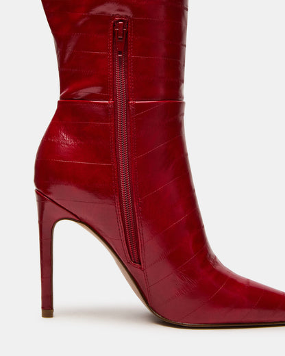 NITRO Red Eel Pointed-Toe Stiletto Heel Knee-High Women's Boots | Steve Madden Hot Sale