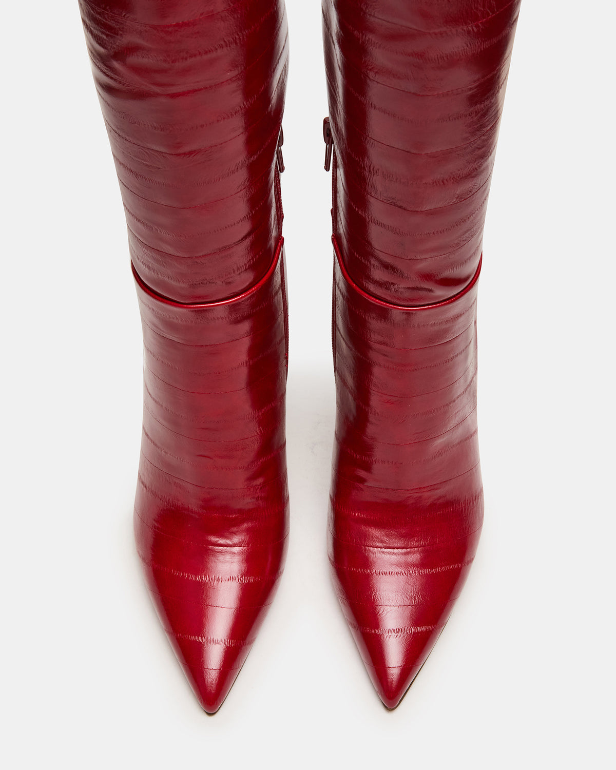 NITRO Red Eel Pointed-Toe Stiletto Heel Knee-High Women's Boots | Steve Madden Hot Sale