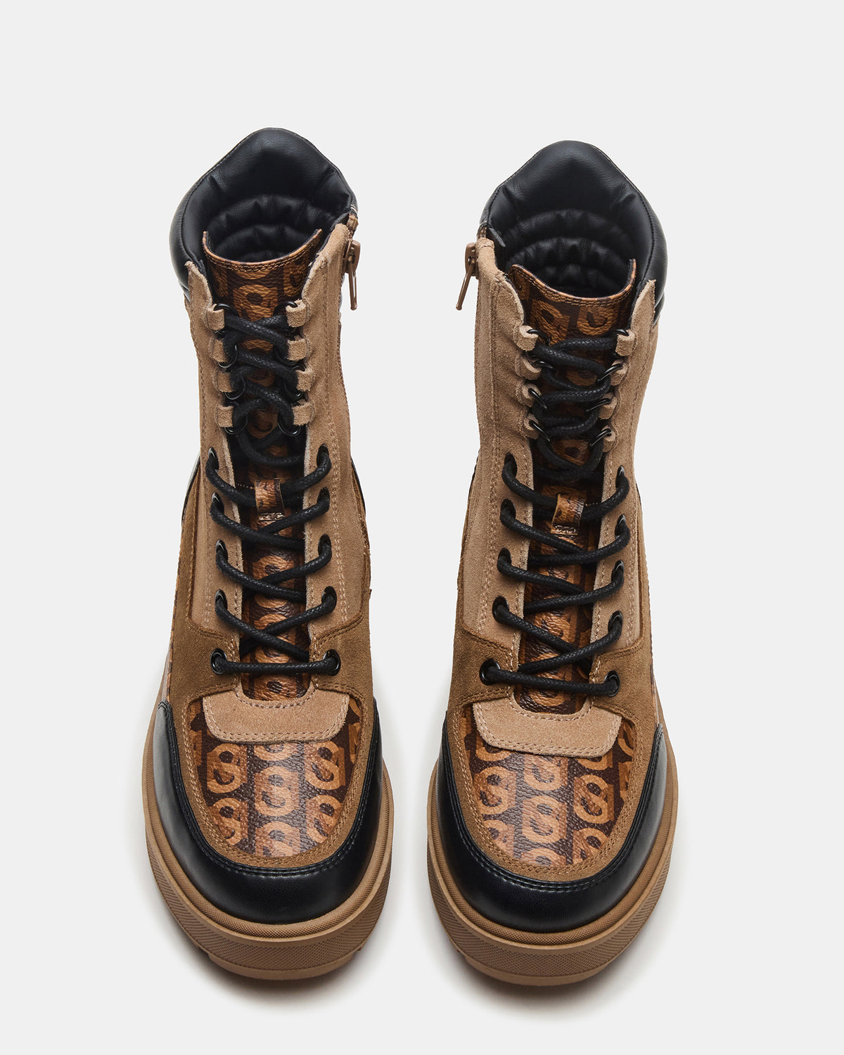 HIKER Tan Multi Platform Lug Lace-Up Women's Anke Boot | Steve Madden Best Price