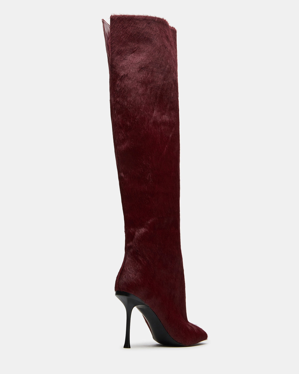 ALLURING Red Over-The-Knee Square-Toe Heeled Women's Boot | Steve Madden Best Seller