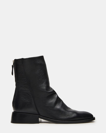 NEXIE Black Leather Women's Pointed-Toe Ankle Boot | Steve Madden Special Offer