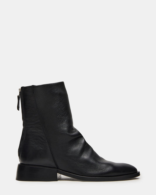 NEXIE Black Leather Women's Pointed-Toe Ankle Boot | Steve Madden Special Offer