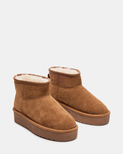 COMFY Chestnut Suede Women's Ankle Boot | Steve Madden Best Price