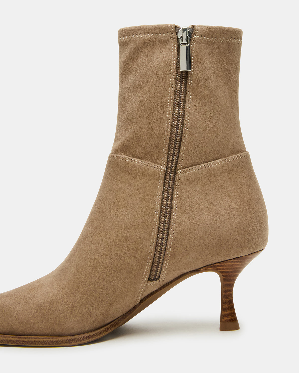 STASIA Taupe Pointed-Toe Kitten Heel Women's Ankle Boot | Steve Madden Classic