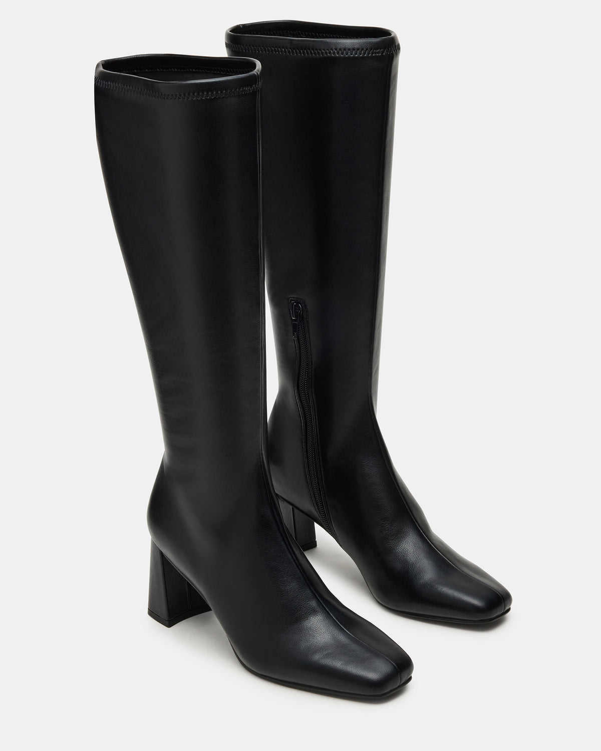 HOLLY Black Wide Calf Women's Knee-High Square-Toe Boot | Steve Madden Featured