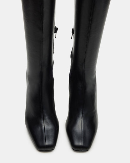 HOLLY Black Wide Calf Women's Knee-High Square-Toe Boot | Steve Madden Featured