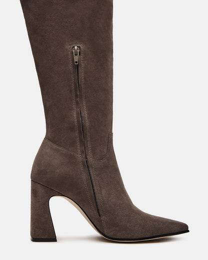 STRATUS Grey Suede Over-The-Knee Boot | Women's Boots | Steve Madden Popular