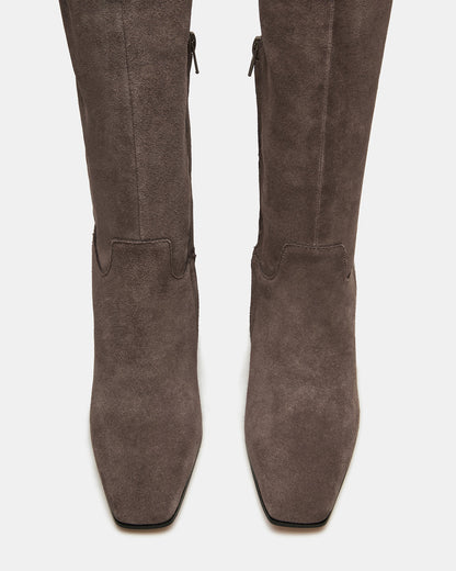 STRATUS Grey Suede Over-The-Knee Boot | Women's Boots | Steve Madden Popular