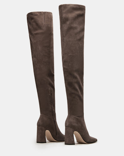 STRATUS Grey Suede Over-The-Knee Boot | Women's Boots | Steve Madden Popular