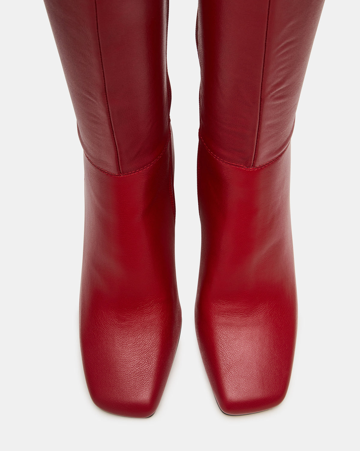 ELLIOT Red Square-Toe Knee-High Block Heel Women's Boot | Steve Madden Recommended