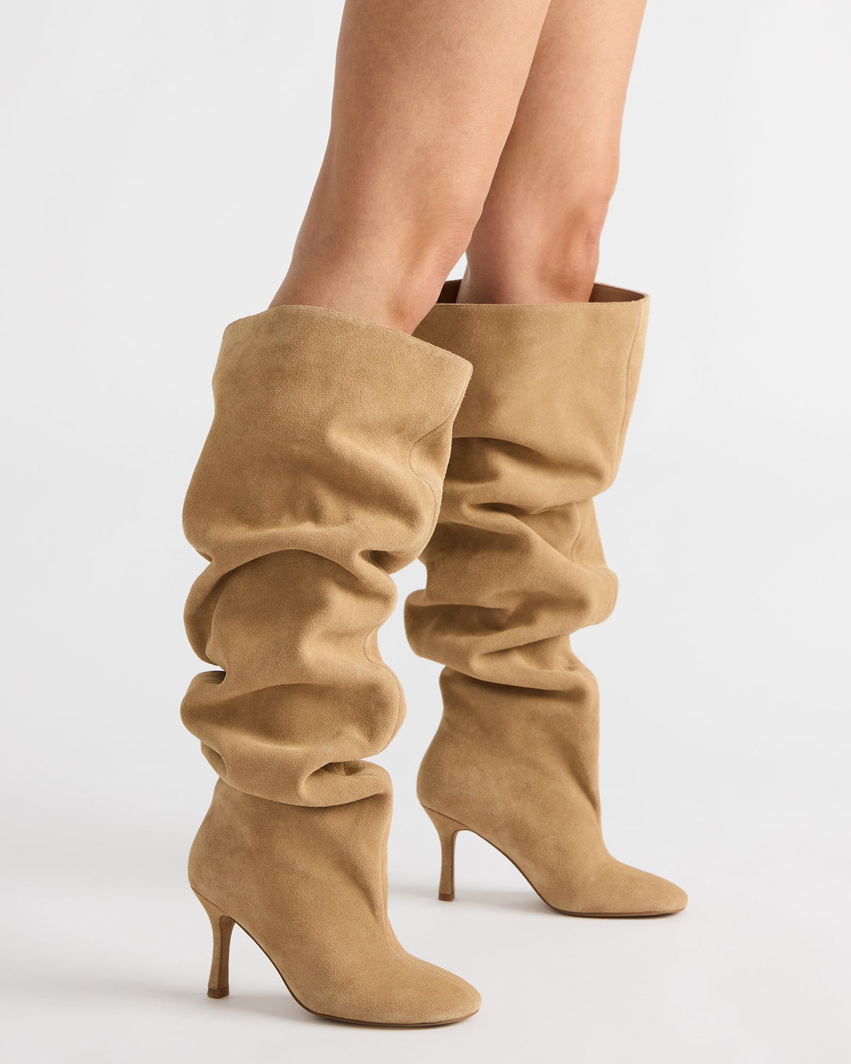 ALLISON Taupe Suede Over-The-Knee Heeled Women's Boot | Steve Madden Trending