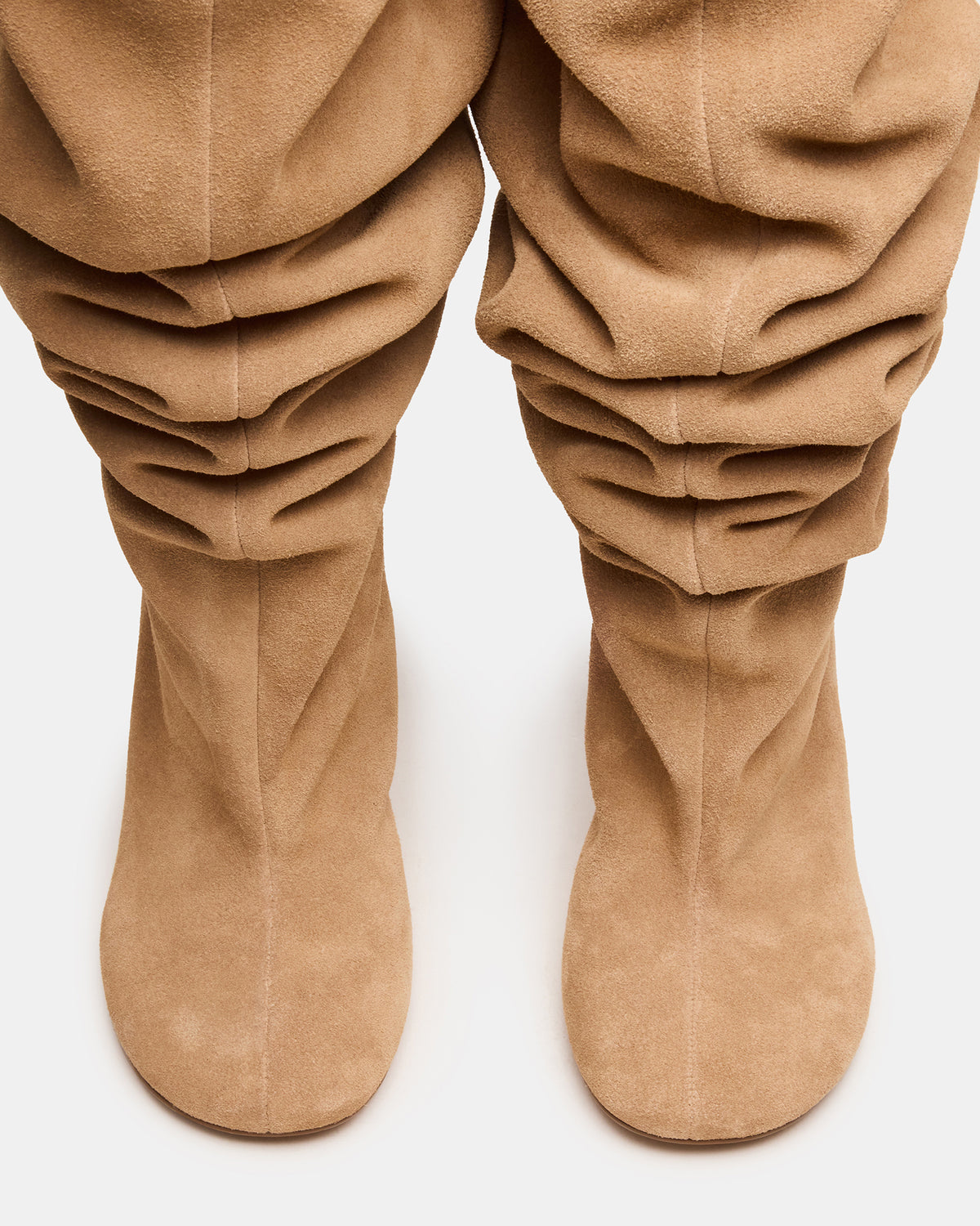 ALLISON Taupe Suede Over-The-Knee Heeled Women's Boot | Steve Madden Trending