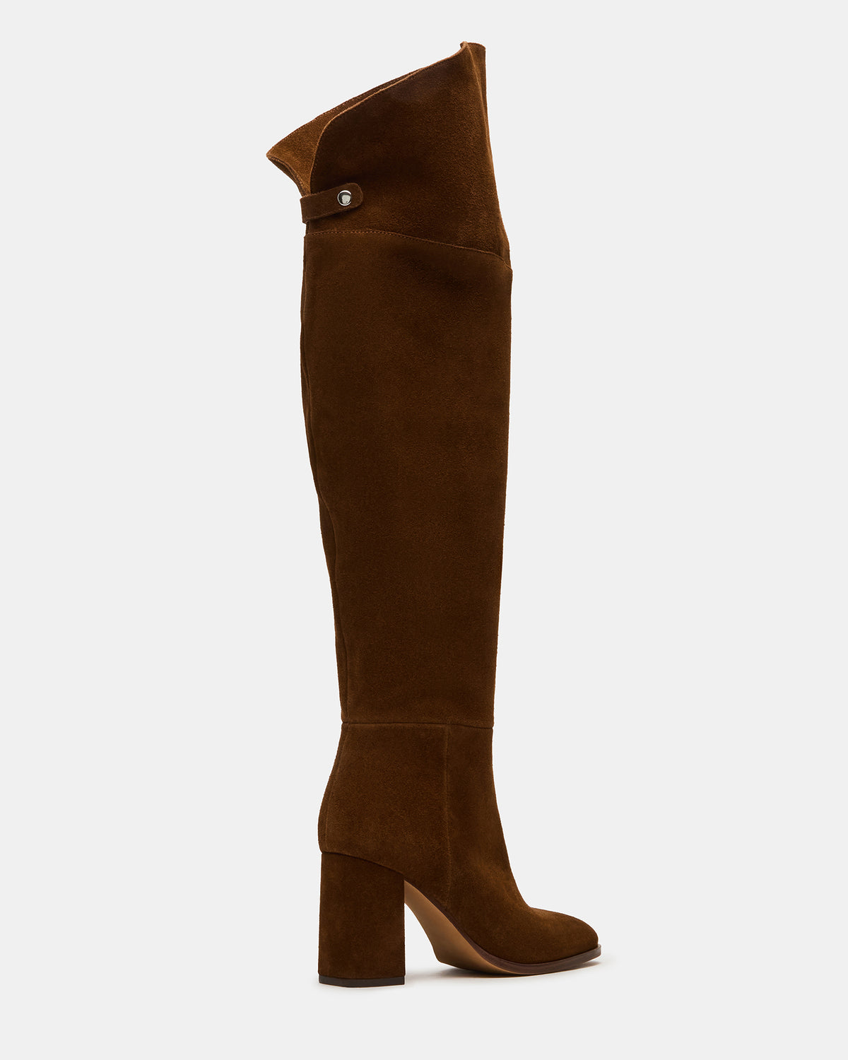 WINSLET Chestnut Suede Knee-High Block Heel Women's Boot | Steve Madden Premium