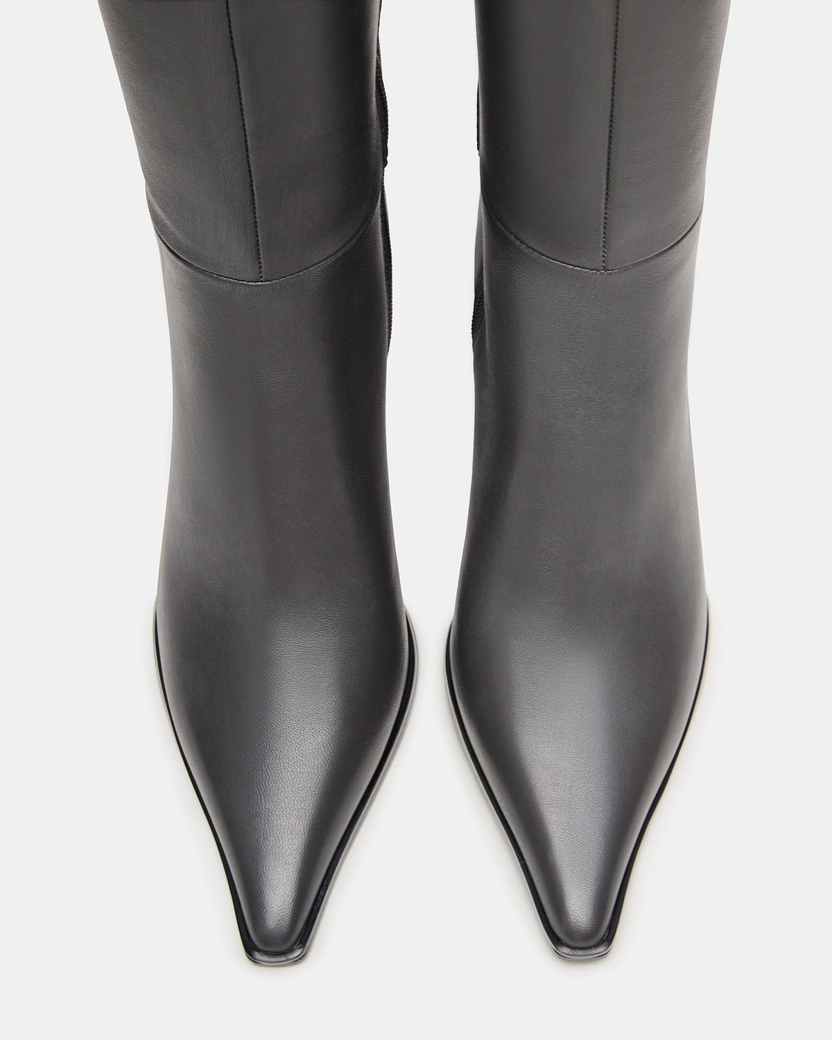 LINGO Grey Leather Pointed-Toe Knee-High Women's Boot | Steve Madden Recommended