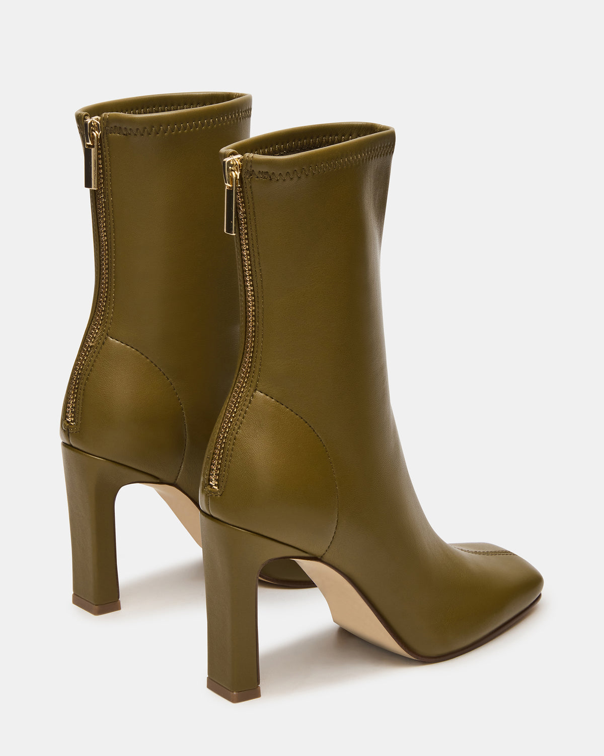 KHELAN Olive Square-Toe Heeled Women's Ankle Boot | Steve Madden Discount
