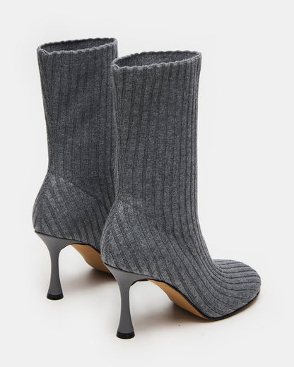 LORENZA Knit Grey Women's Ankle Boot | Steve Madden Quality