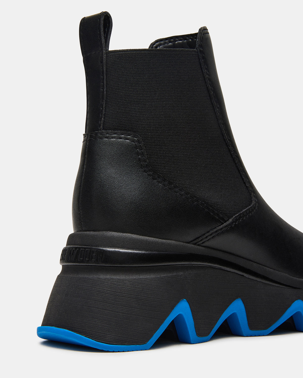 BREAKAWAY Black Leather Lug Platform Women's Ankle Boot | Steve Madden Customer Favorite