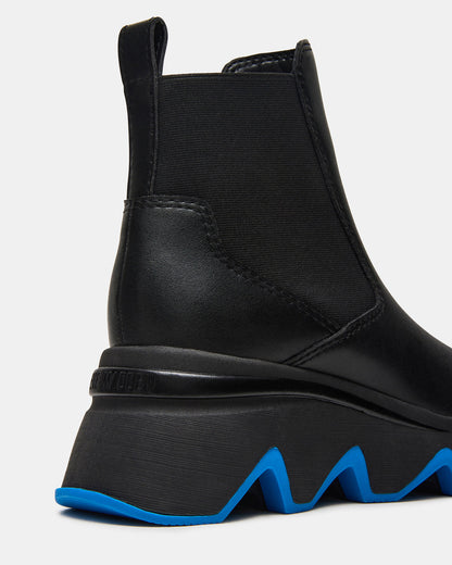 BREAKAWAY Black Leather Lug Platform Women's Ankle Boot | Steve Madden Customer Favorite