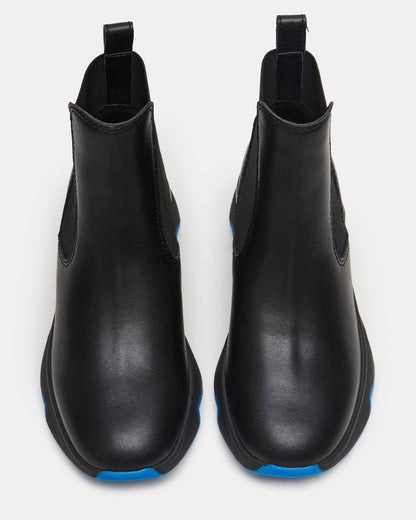 BREAKAWAY Black Leather Lug Platform Women's Ankle Boot | Steve Madden Customer Favorite
