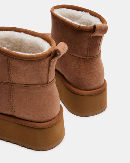 CRUE Chestnut Faux Fur Lined Bootie | Women's Booties | Steve Madden Featured