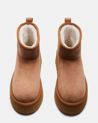 CRUE Chestnut Faux Fur Lined Bootie | Women's Booties | Steve Madden Featured