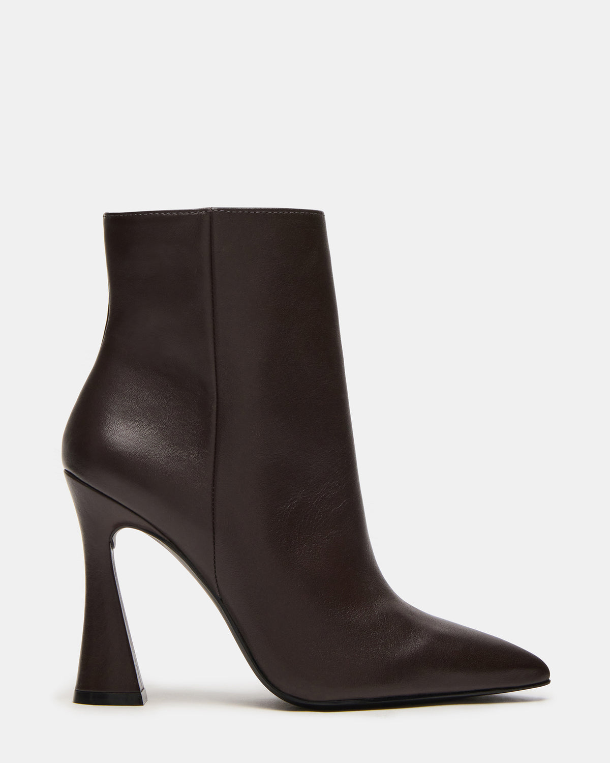 BOLERO Brown Leather Pointed-Toe Heeled Women's Ankle Boot | Steve Madden Smart Buy