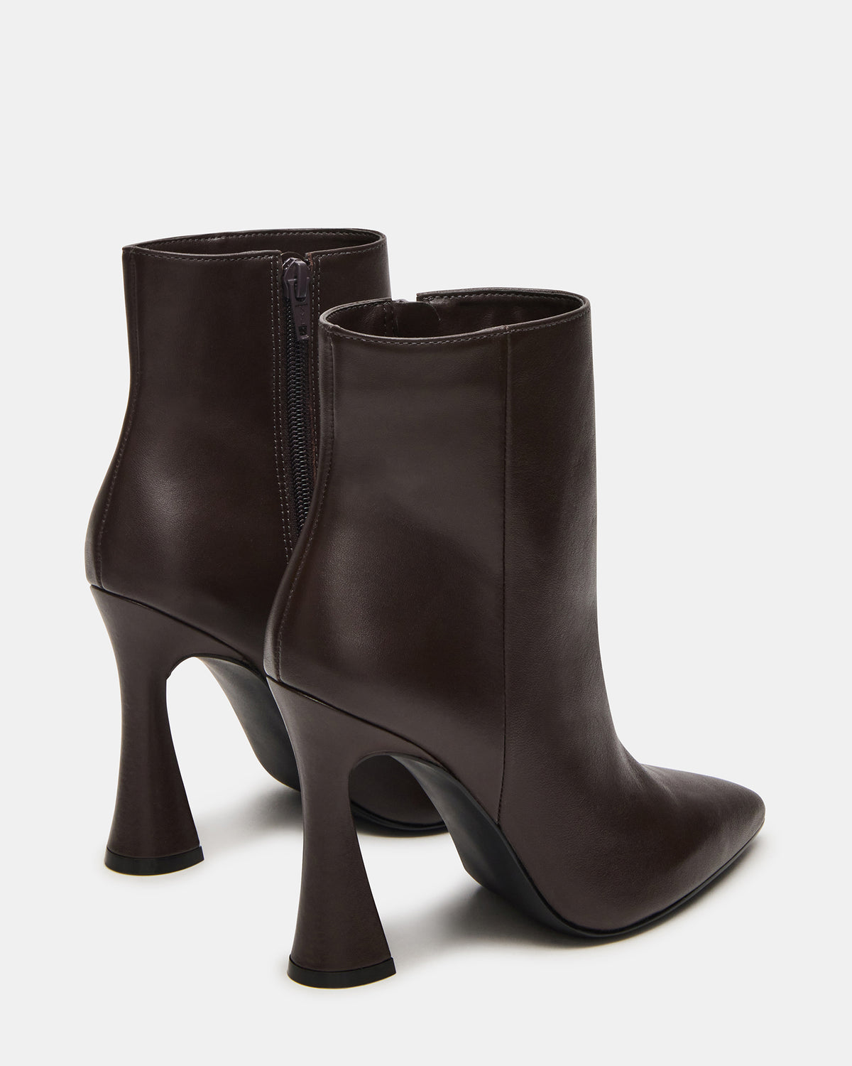 BOLERO Brown Leather Pointed-Toe Heeled Women's Ankle Boot | Steve Madden Smart Buy