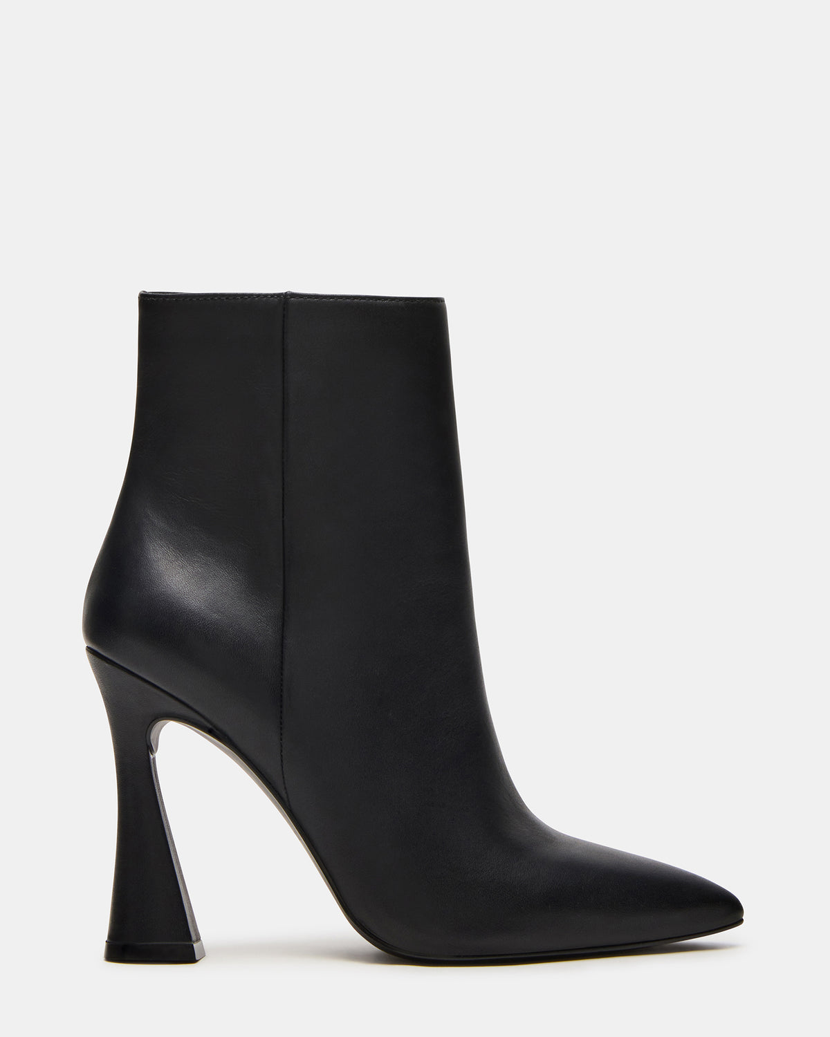 BOLERO Black Leather Pointed-Toe Heeled Women's Ankle Boot | Steve Madden Trending