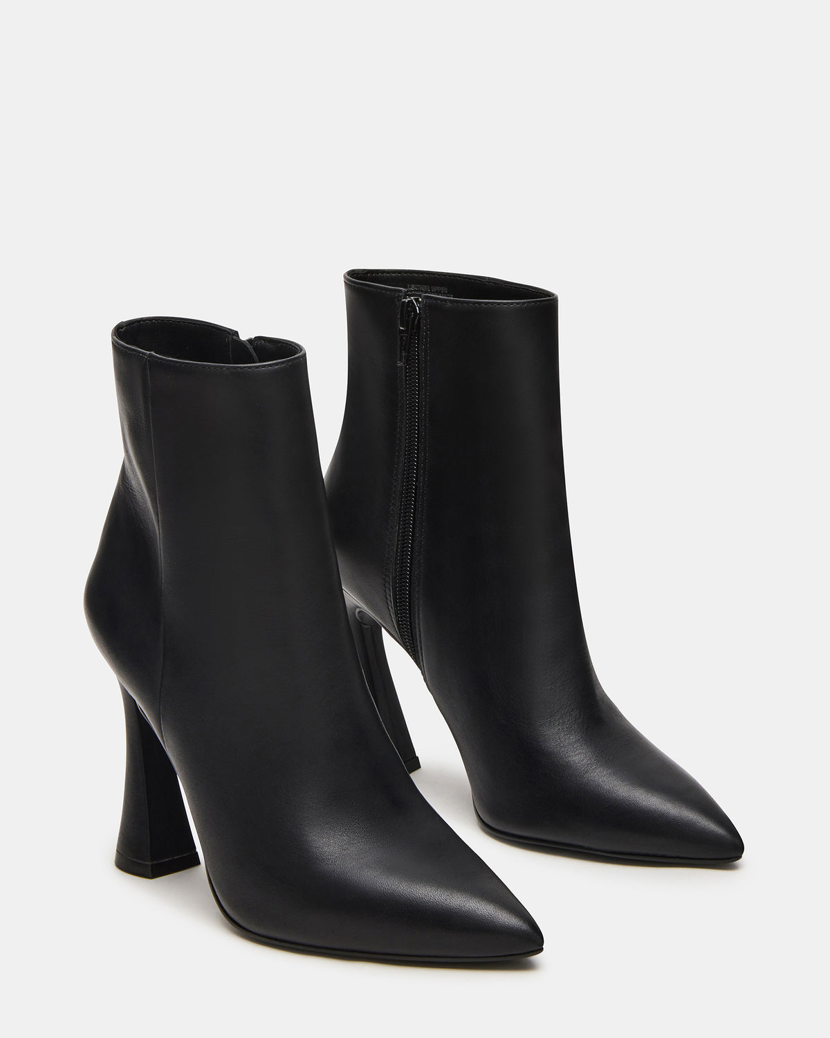 BOLERO Black Leather Pointed-Toe Heeled Women's Ankle Boot | Steve Madden Trending